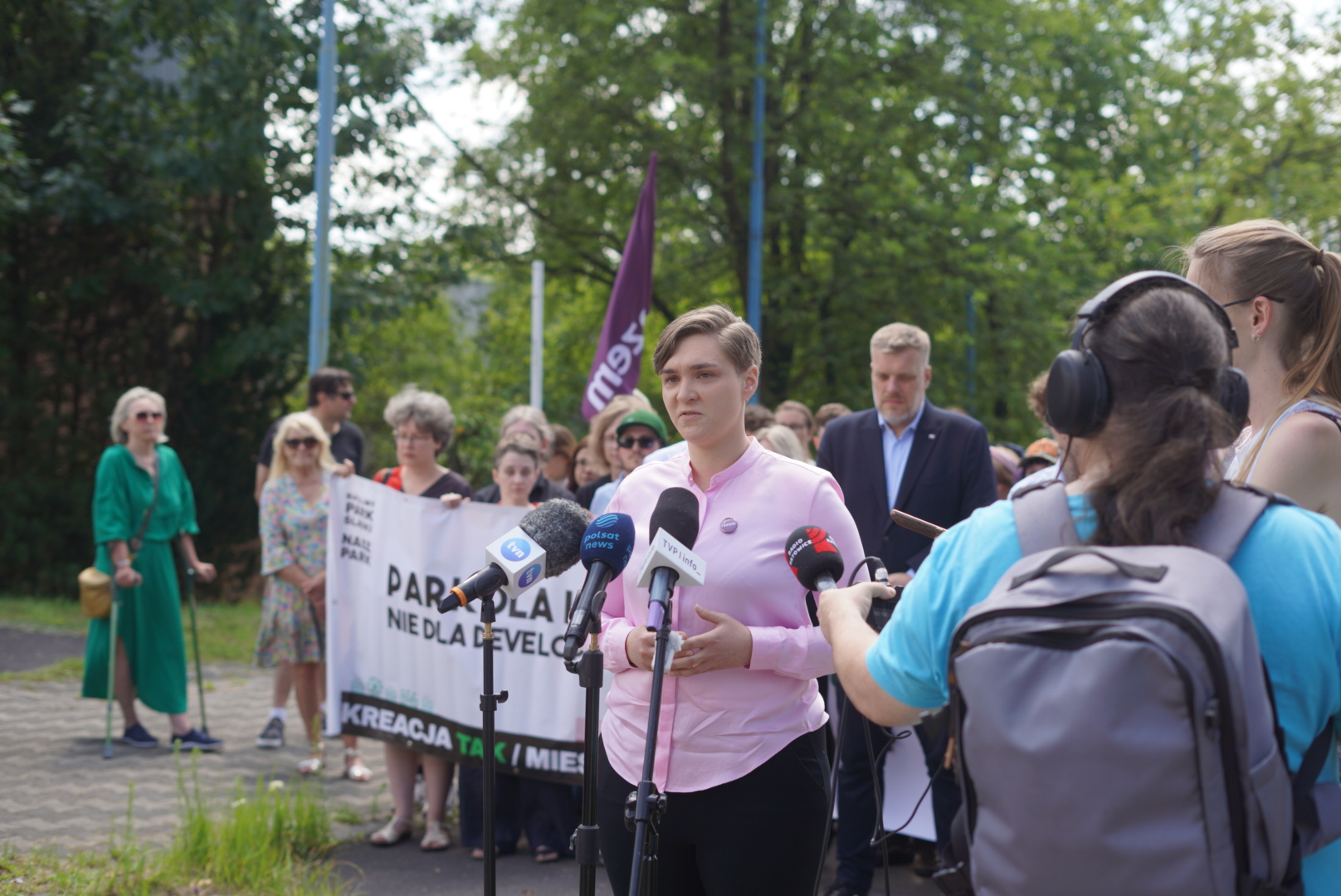 Gabriela Styrkowicz podczas konferencji prasowej w Parku Śląskim fot. Bartosz Miszta